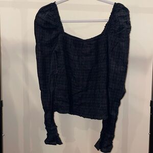 Vero Moda Black Long-Sleeve and puff sleeve top